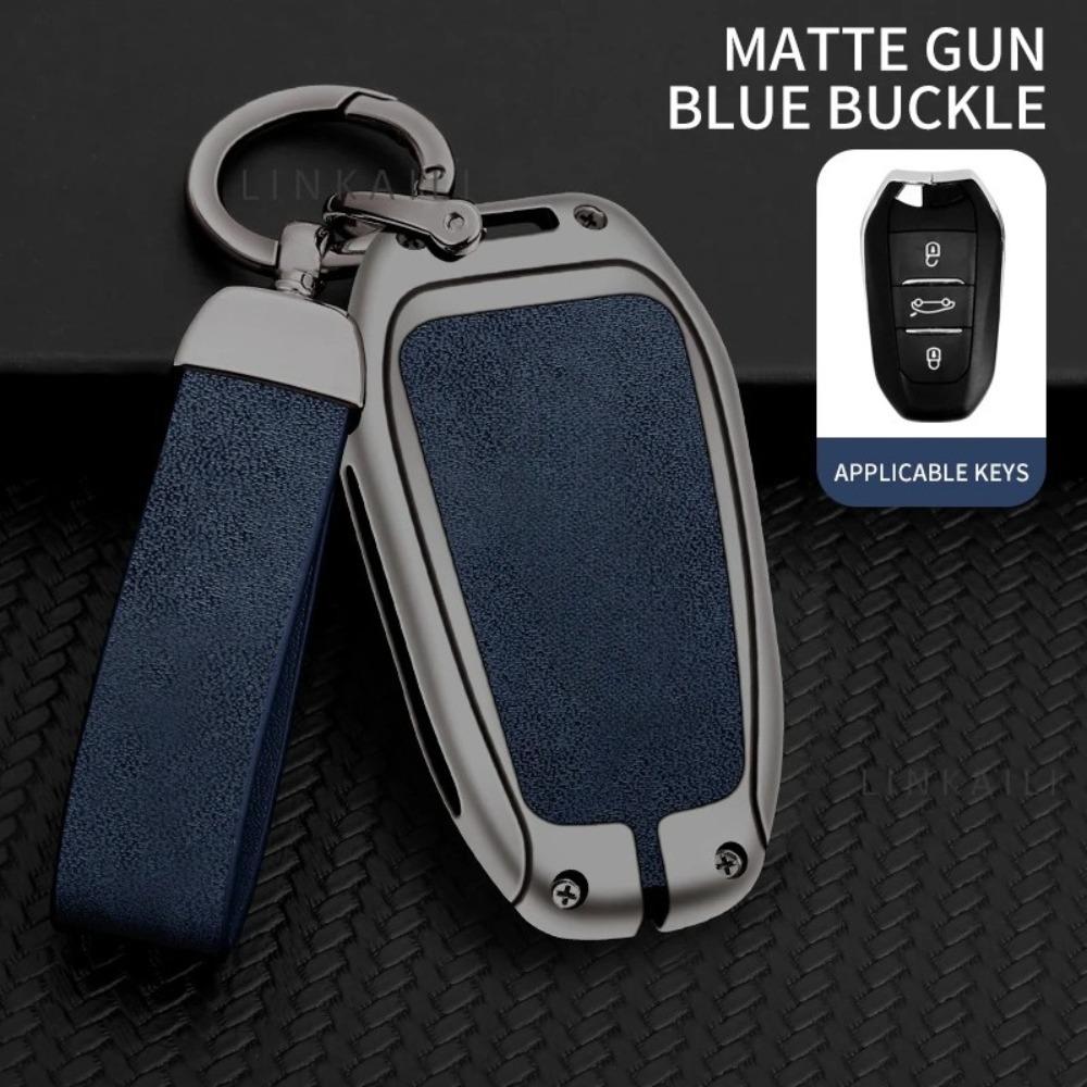 Potrivit pentru Carcasă Cheie Auto Peugeot 3008 2023 2022 2021 2020 2019 Aliaj de Zinc Piele de Înaltă Calitate Carcasă Cheie Auto Cataramă Accesoriu Auto