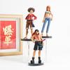 6pcs Anime One Piece Figures Luffy Ace Solon Mei Sanji Action Model Pvc Desktop Statue Ornament Collection desktop Toys Gifts