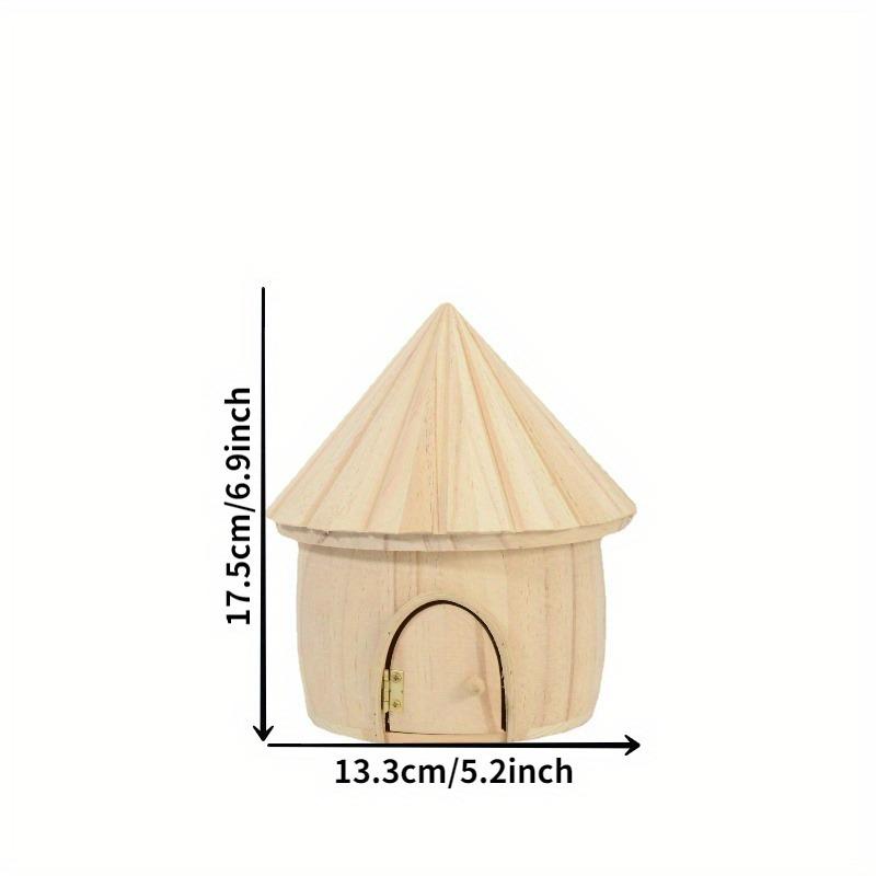 

1 шт., европейская версия, дизайн, деревянный дом с маленькими животными, коробка для курицы, аксессуары для ландшафтного дизайна, креативное гнездо для хомяка Тоторо 1pc