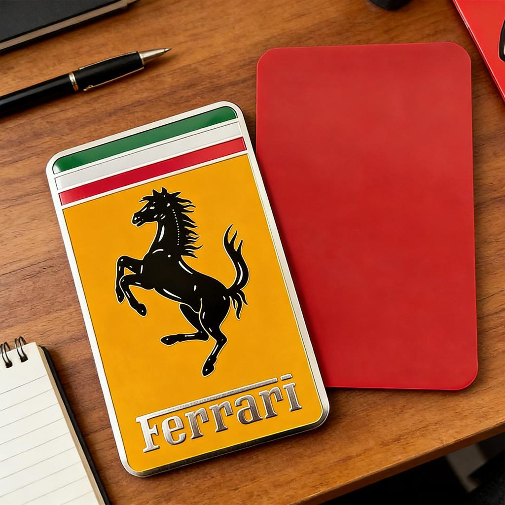 3D Aluminum Auto Badge Sticker Body Trunk Window Decoration Decal For Ferrari Farah Donkey Emblem Car Modification Accessories TG6