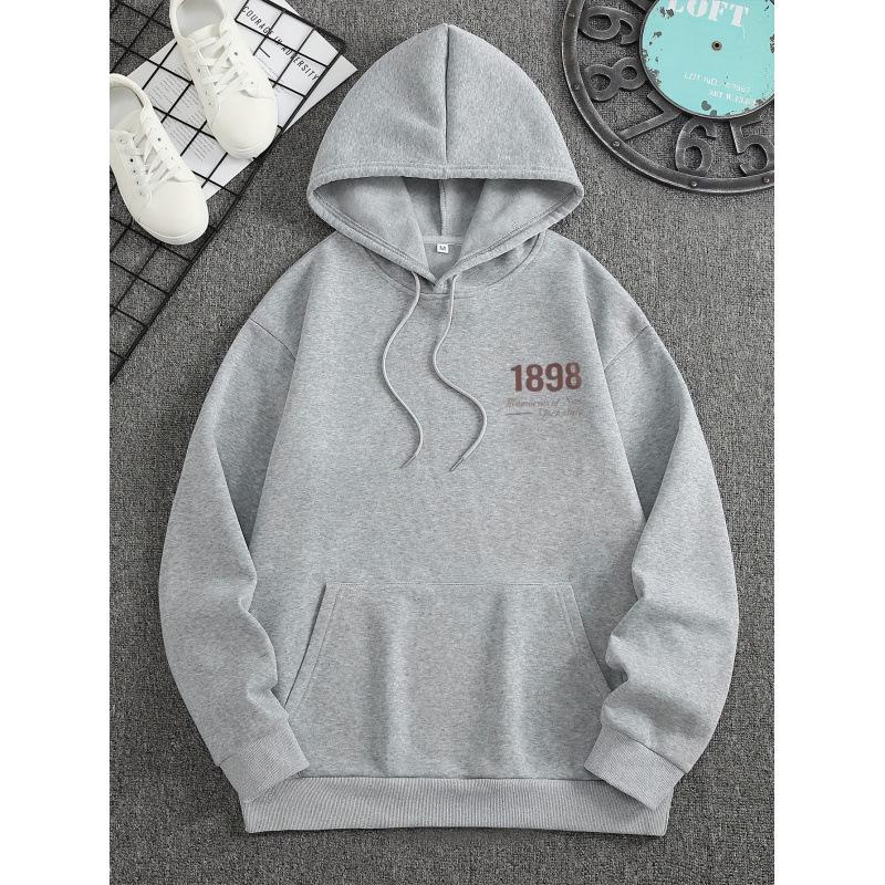 Unisex 2025 European Size Brooklyn Letter Print Hoodie Loose Pullover Top In Stock