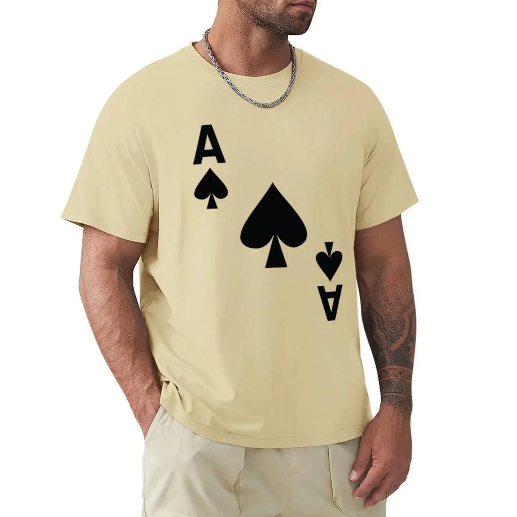 Ace of Spades poker playing card costume T-Shirt heavyweights summer top cute tops plain black t shirts