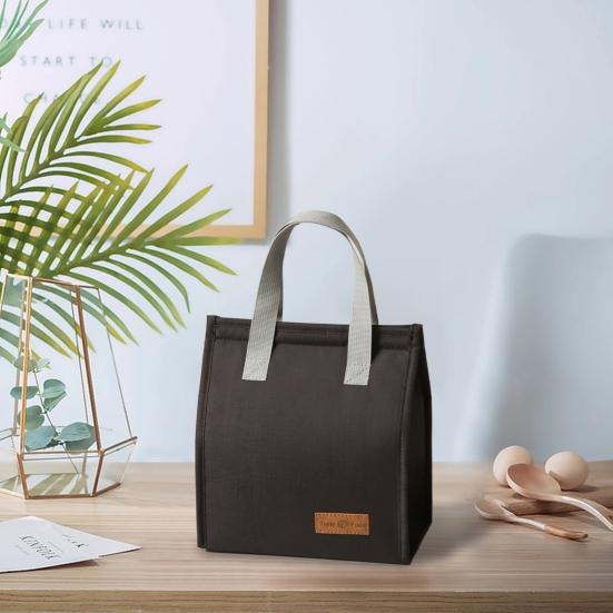 Lunch Bag Cold Heat Preservation Portable Handle Good Sealing Strong Load Bearing Waterproof Large Capacity Bento Box Bag School Supply