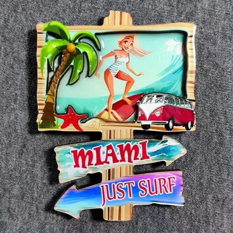 USA Refrigerator Magnet Souvenir - Statue of Liberty, NYC, LA, SF, Hawaii, Boston