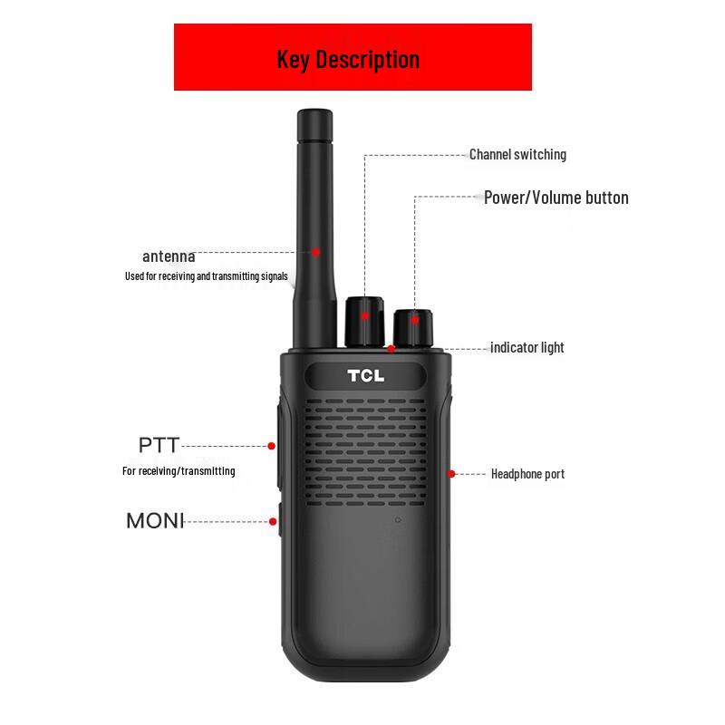 Tcl HT3 Professional 5W Walkie-Talkie (CN Version)