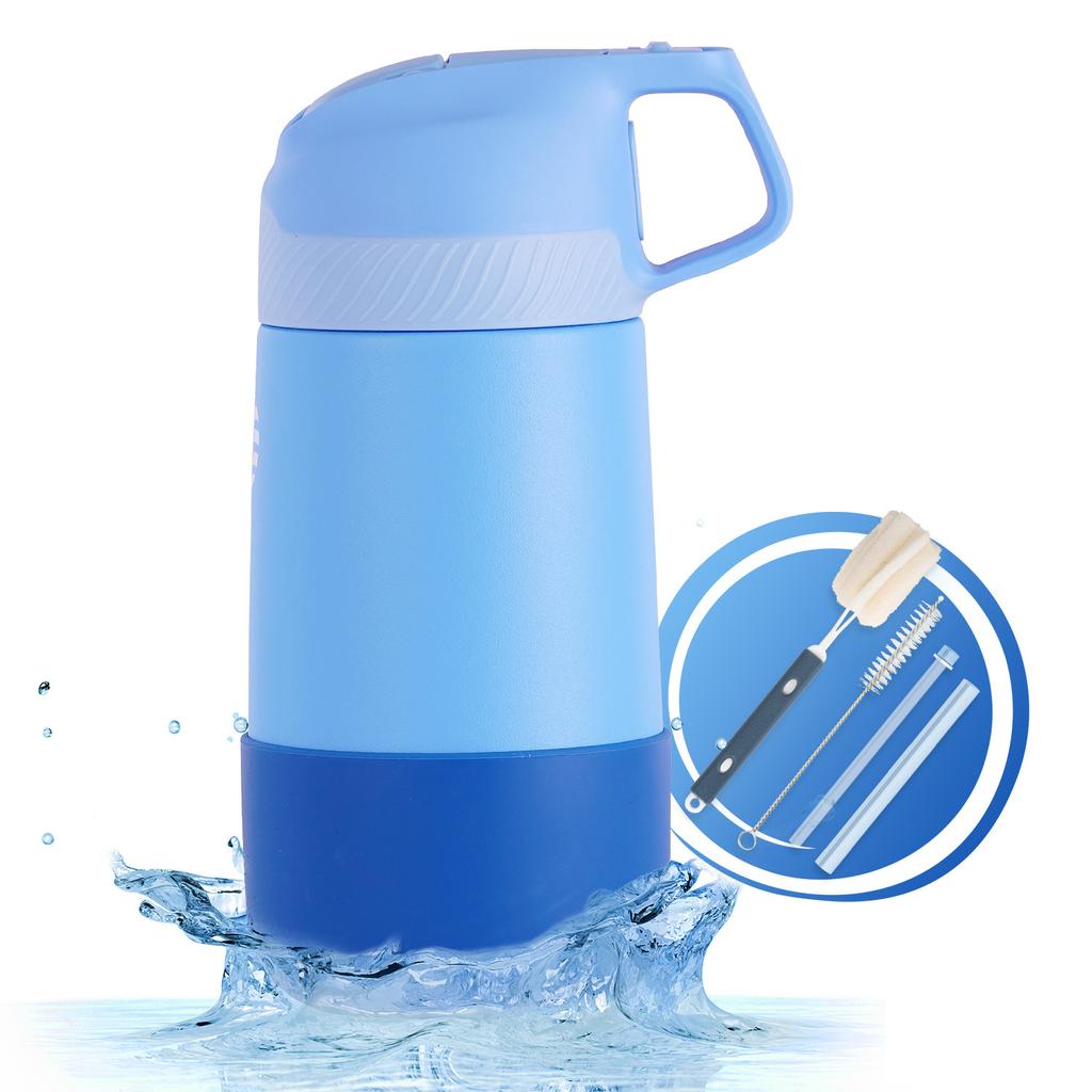 Children's 304 Stainless Steel Fashion Straw Cup Bounce Handy Student Outdoor Sports Vacuum Cup