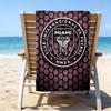 Inter Mi-ami Fc Emblem Printed Beach Towel, Super Soft Microfiber, Perfect Gift Birthday, for Pool, Beach, Travel, for family and friends