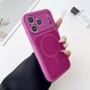 iPhone 17 PRO MAX Magnetic Shockproof Case: Liquid Silicone, Contrasting Color, Thin Ring Holder, Fits Apple 16