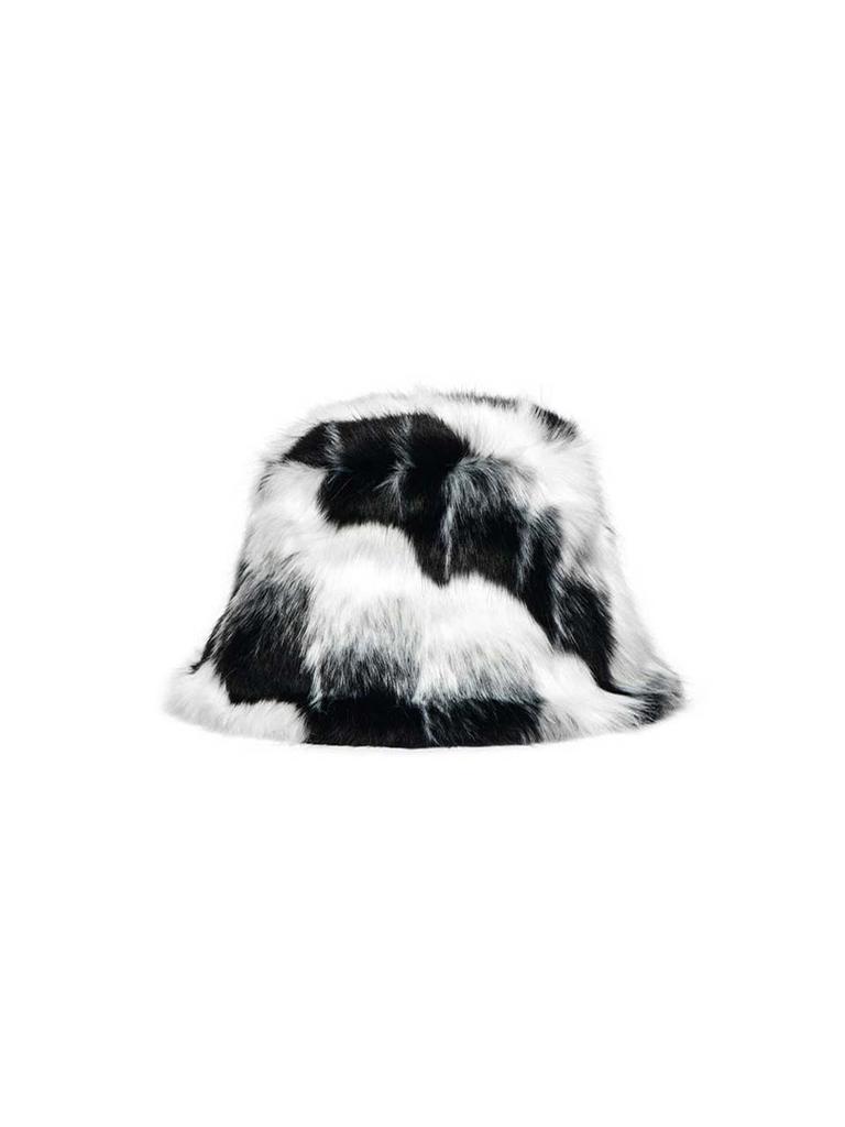 Poejidam Fur Meatel Hat In Black Tabby
