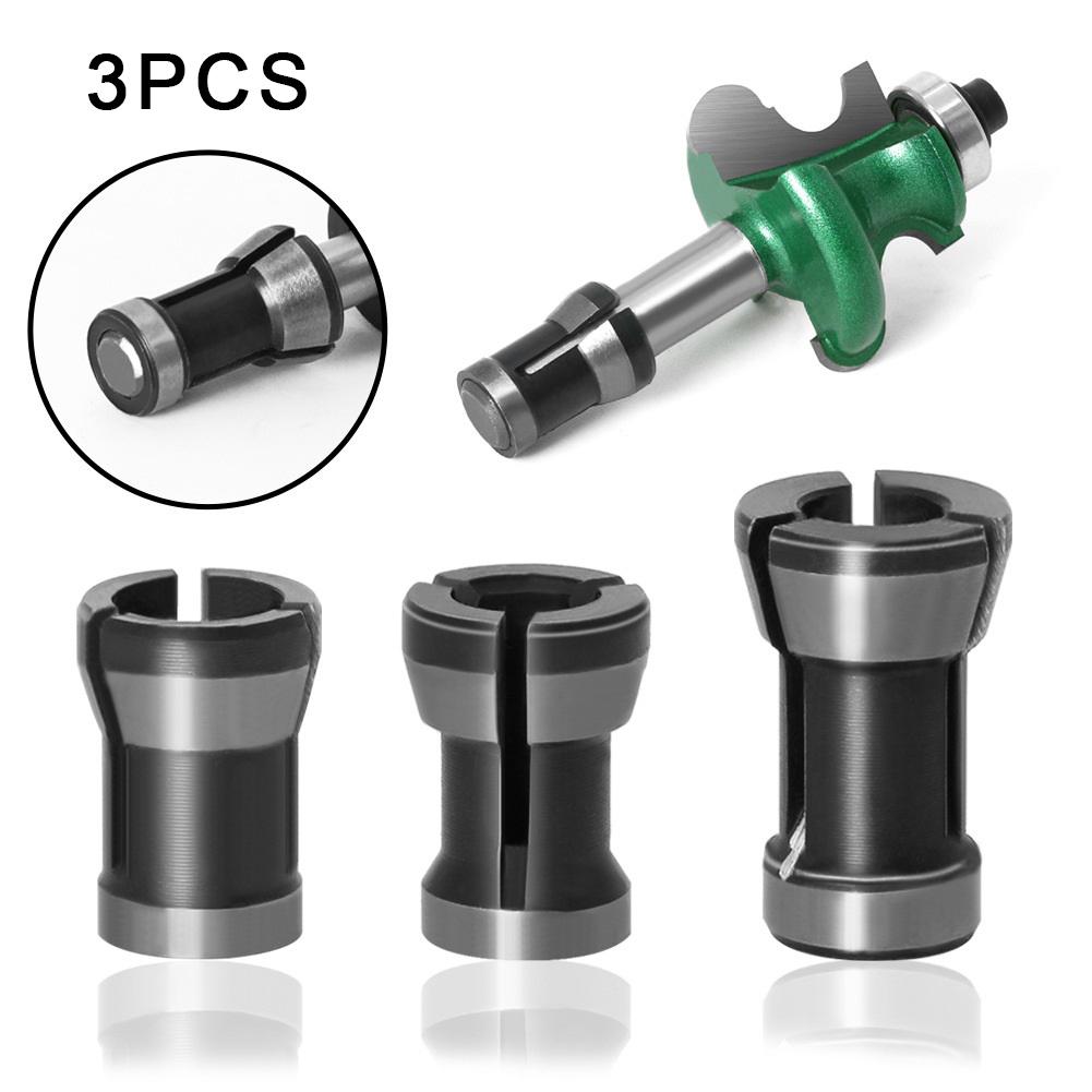 6mm+6.35mm+8mm Shank Router Bit Extension Collet Chuck Rod For Trimming ...