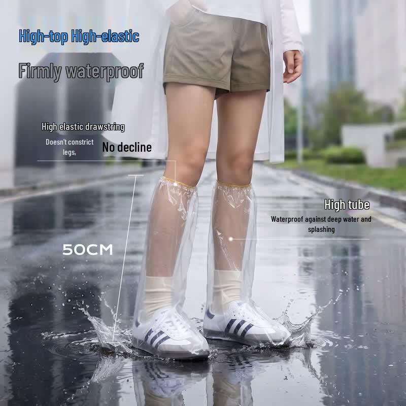 BADIGAO Cobre Sapatos de Chuva Transparentes Descartáveis para Adultos (10 pares)