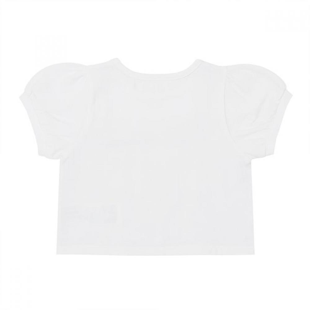 French Cat WhiTe PrinT BusTier T shirT q52daT030w1