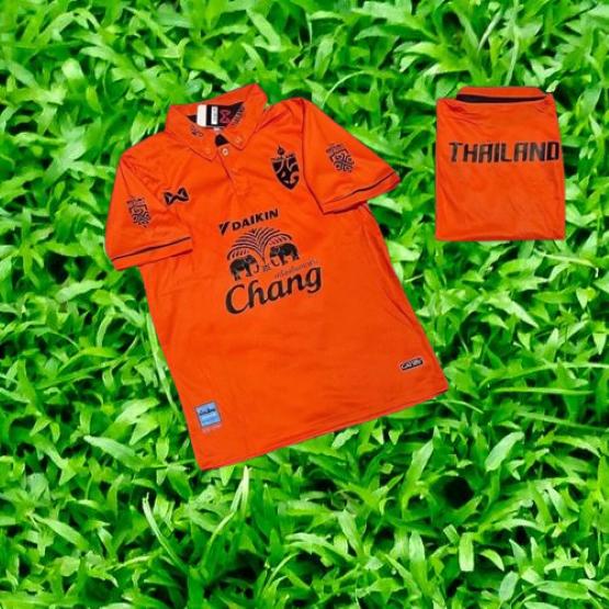 THAJSKO Fotbalový národní trénink JERSEY CHEER Verze pro fanoušky Rychloschnoucí košile Polo Polyester Krátký rukáv Uniforma Logo Elephant Sport Outdoor