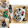 Mickey Mouse Kids Backpack Cartoon Print Breathable Pu Kindergarten School Bag For Children