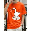 Win Or Goose Printed T-Shirts Womens Summer Cotton Tops Loose O-Neck Comfortable Short Sleeve T Shirts Womans Clothes