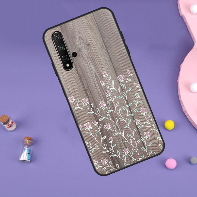 Natural Bamboo Wood Pattern Print For Huawei Nova 5T 9 10 SE 7i 8i 11i 12i Y60 Y61 Y70 Y72 Y73 Y90 Y91 P20 P40 P30 Lite Case