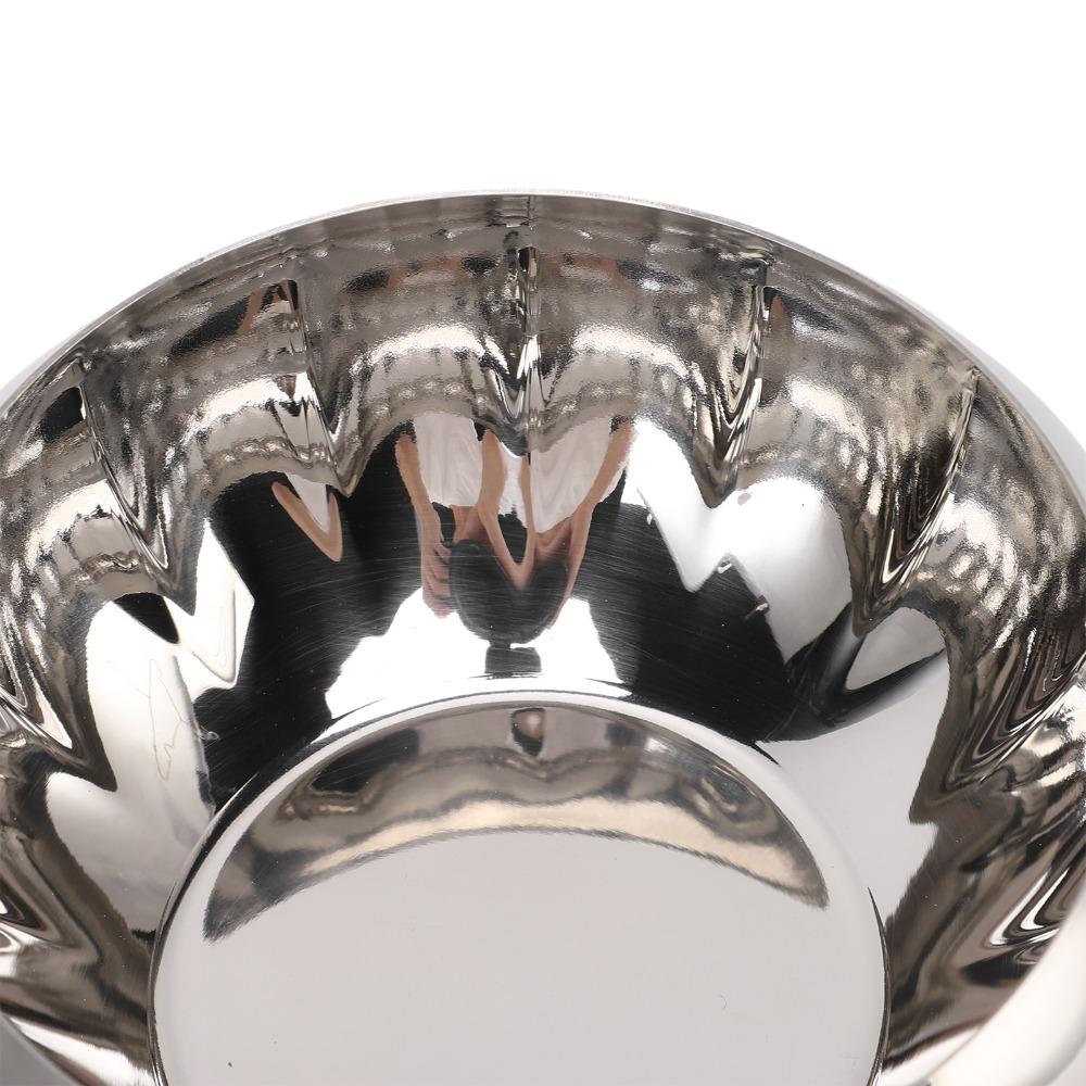 Rustless Steel Food Serving Bowl Polished Surface Salad Bowl Decorative Bowl Dining Table