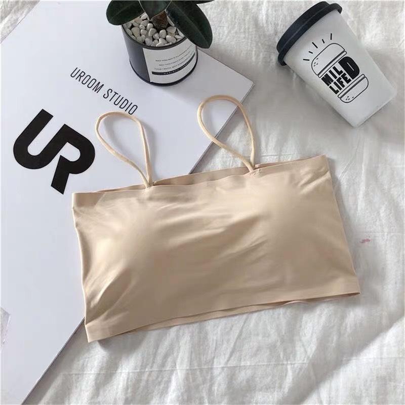 Women Sling Tube Top Sexy Bra Top Breathable Wearing Underwear Strapless Blouse Tube Top EMA