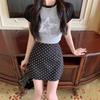 Red Petal Hem Bloom Skirt Women Summer Lightweight High Waist Flattering Fit Anti-Slip Lining Petite A-Line Mini Flowy Skirt