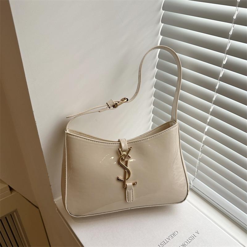 

Solid color, high-grade texture, temperament, letter design, versatile shoulder underarm bag, simple hand bag, women бежевый