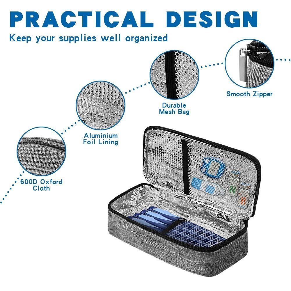 Pill Protector Lightweight Insulin Cooling Bag Wear-resistant Washable Insulin Carry Case Waterproof Insulin Cooler Diabetes