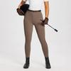 High Waist Equestrian Riding Breeches with Semi-Silicone Knee Pads and Zipper Pockets