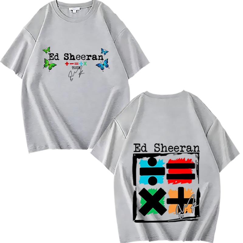 Ed Sheeran Mathematics Tour T-Shirt neu Herren Damen lustig Oversize 100% Baumwolle Mode Kurzarm Sommer Druck Unisex Tops