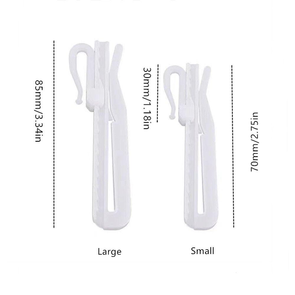 Plastic Plastic Curtain Hooks 85mm Pinch Pleated Curtain Drapery Pin Hook  For Window Curtain