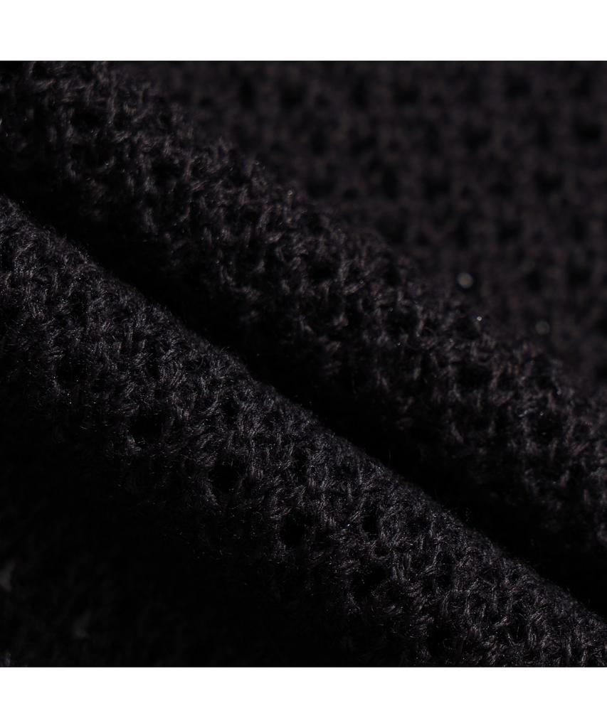 IRO Breeze Tip Contrast Short Sleeve Round Knit - Black