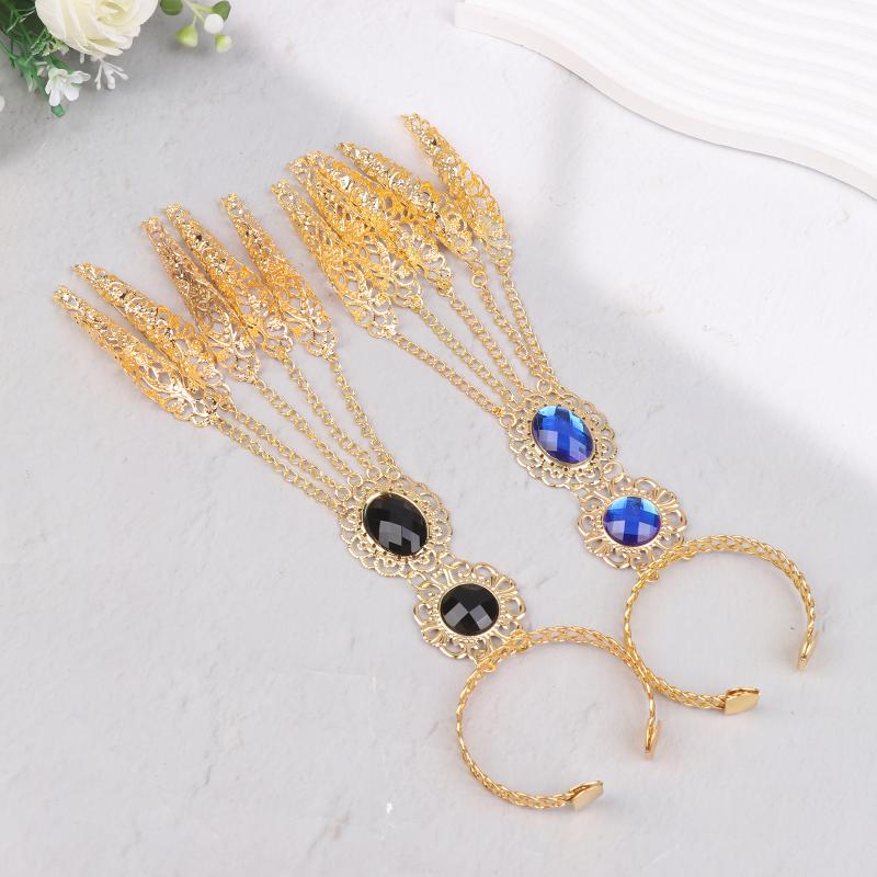 Jewelry Accessories Finger Bracelet Crystal Girl'S Belly Dance Bracelet Jewelry Indian Dance Accessories