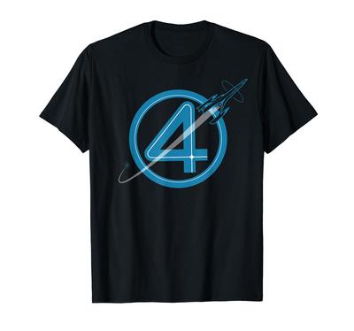 Marvel Studios Fantastic Four: Das First Step Spaceship 4 Logo T-Shirt