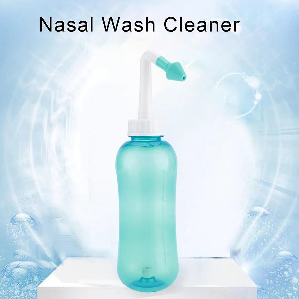 Nasal Wash Cleaner Rhinitis Pot Nose Cleaning Bottle For Adult Children Green 500ml Allergic Sinusitis Cure Therapy