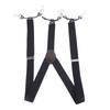 3.5CM Men Suspenders Y Shaped Elastic Adjustable 6 Clip Black Men Pants Suspenders for Business Party
