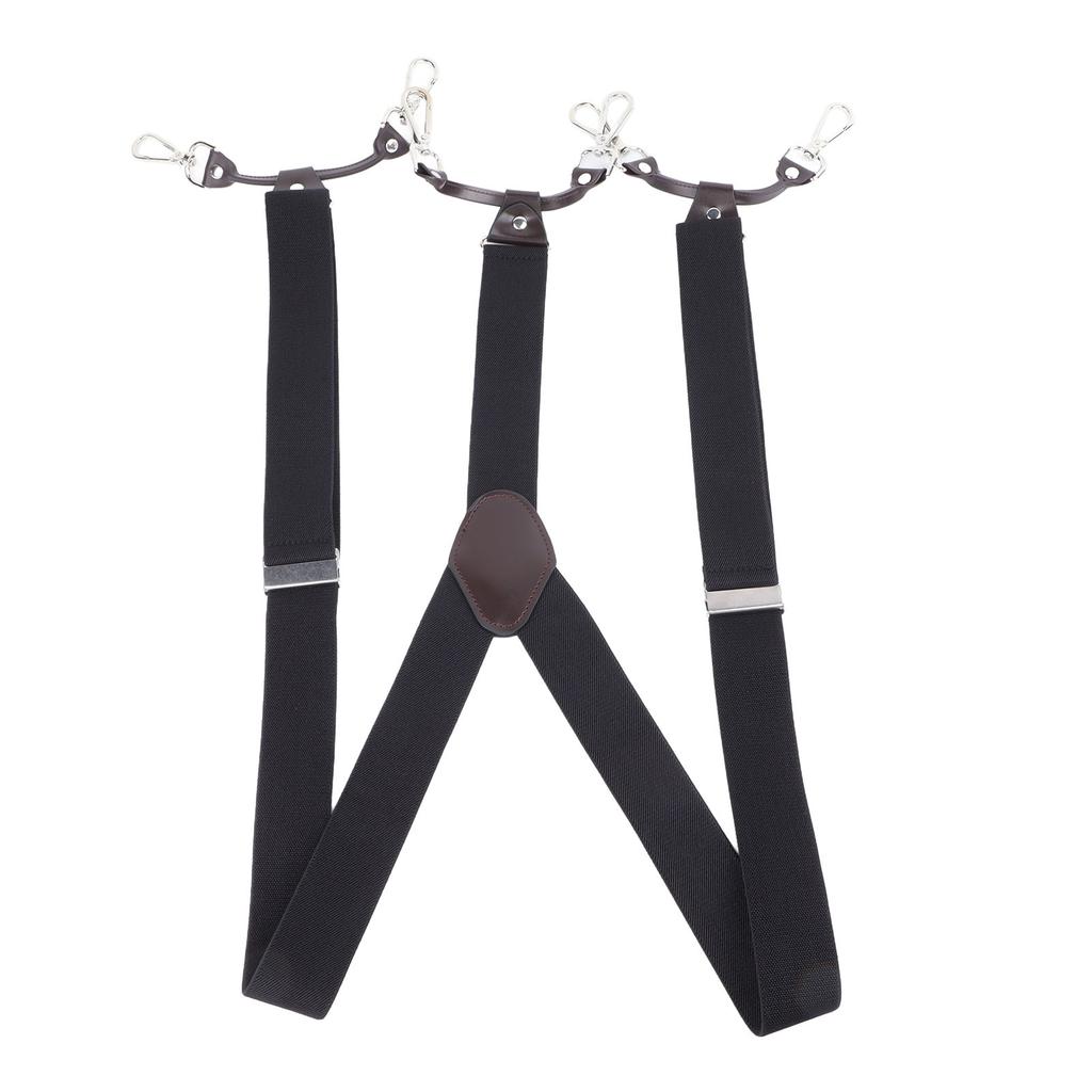 3.5CM Men Suspenders Y Shaped Elastic Adjustable 6 Clip Black Men Pants Suspenders for Business Party