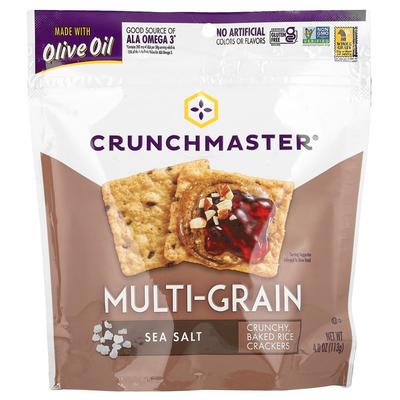 iHerb Multi-Grain Crunchy Baked Rice Crackers with Sea Salt, 113g (4oz)