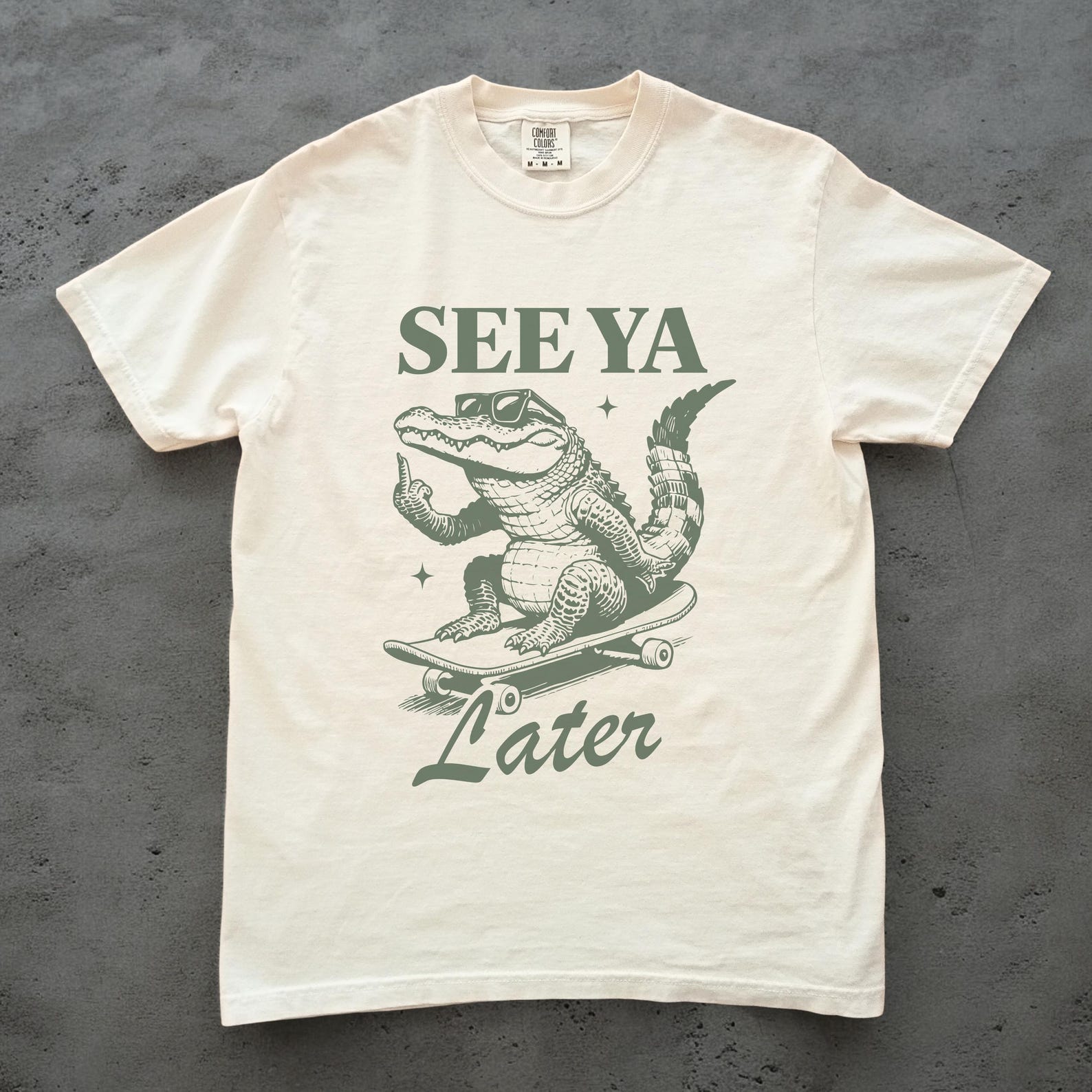See Ya Later Alligator Shirt, Funny Animal Shirt, Unisex Comfort Colors Tee, Retro Alligator T shirt, Funny Graphic Tee, Gift for Him XL