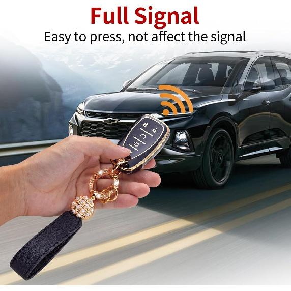 Geeignet für Toyota Schlüsselanhängerhülle, mit Lederband, Schlüsselschutz für Toyota Camry RAV4 Highlander Avalon C-HR Prius Corolla GT86 Smartschlüssel