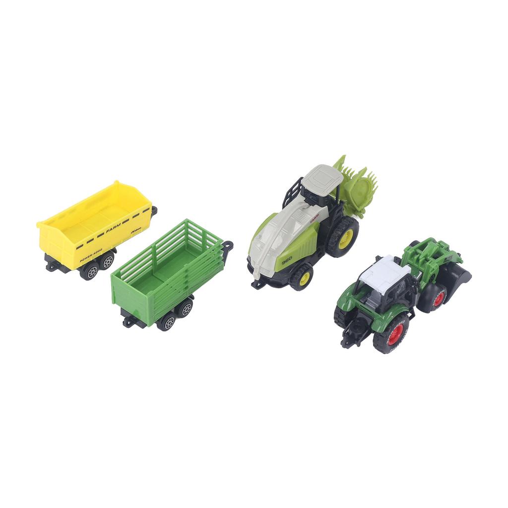 Kids Farm Tractor Toy Set Pull Back Realistic Scale Flexible Joints Toddlers Tractor Vehicle