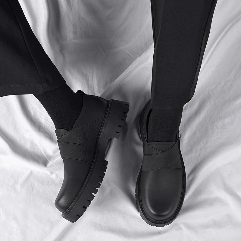 Fashion Black classic men's thick soled shoes Luxury classic  styles Party Leisure Business Office Daily adult quality shoes Hot