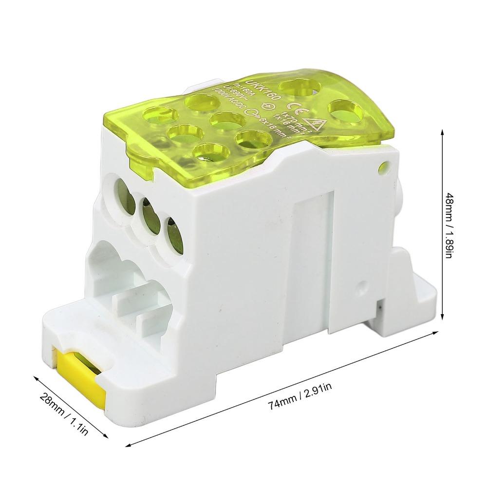 690V DIN Rail Terminal Block Yellow Distribution Box Power Junction Box  Distribution Cabinets