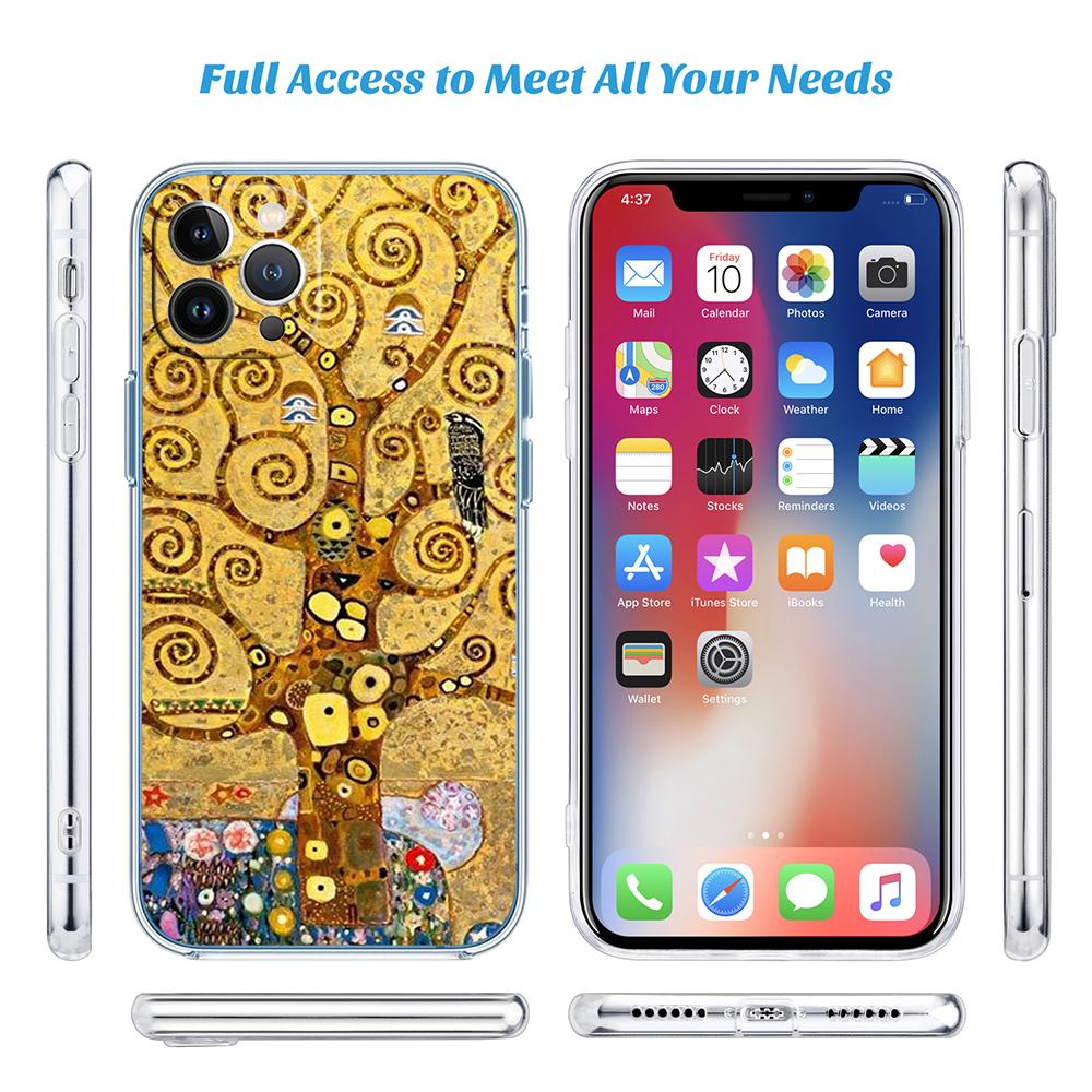 BF67 Gustav Klimt Soft Shell Transparent Phone Case for Motorola Moto G7 G8 G9 G84 G85 G73 G24 G15 Z2 Play Power Plus