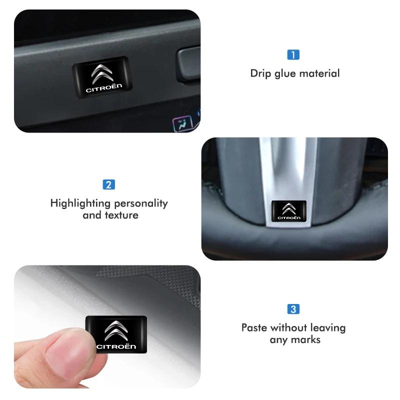 POOR1 Car Decorative Sticker Interior Badge Styling Decals Accessories For Citroen C5 C1 C2 C6 C4L DS3 DS4 DS5 C-Elysee Grand Berlingo