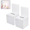 2 Pcs Ballot Box Donation Box With Removable Header Board Suggestion Box White Portable Donation Box