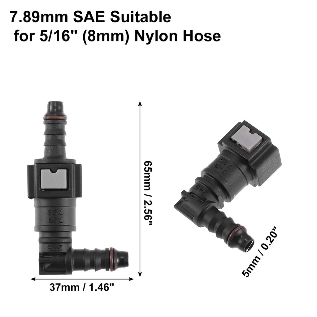 uxcell Car Fuel Line Hose, Quick Release Connector Removal Hose, Nylon, 0.3 inch (7.89