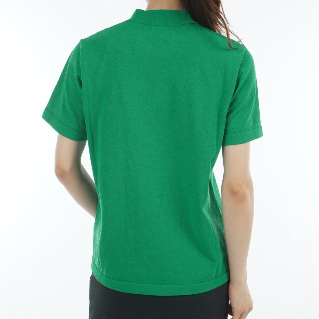 Ping Apparel Women's Short Sleeve High Neck Knit Shirt (Brand Logo) / Golf Undershirt / 622-5175200, Size 140, Green, Medium
