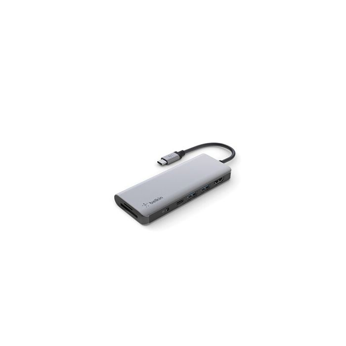 Hub USB-C - Belkin - Station D'accueil 7 Ports - Power Delivery 100 W - HDMI 4K - RJ-45