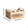 Dining Utensil Holder Cooking Tools Storage Divided Rustic Wood Organizer for