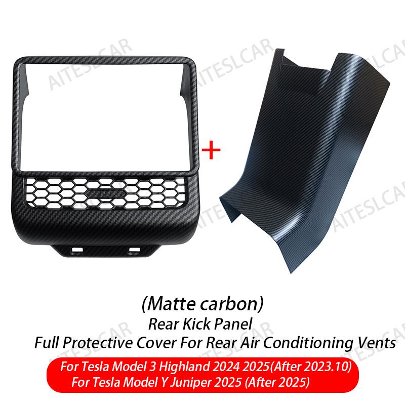 For Tesla Model Y Juniper 2026 Rear Screen Cover Protector Frame Back Air Vent Trim Protective White Car Interior Accessories