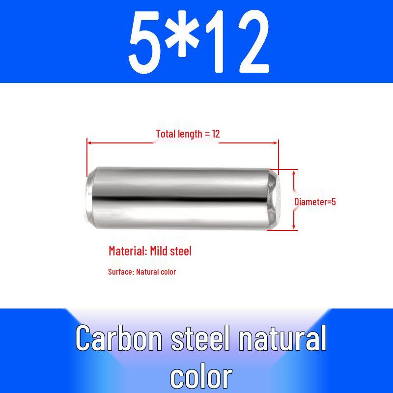 GB119 Iron Cylindrical Positioning Pin - Solid Pin Shaft M3M4M5M6M8M10M12