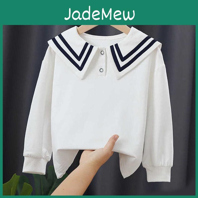 Girls Shirt Bottoming Spring Lapel And Autumn Korean White Childrens Top Tshirt